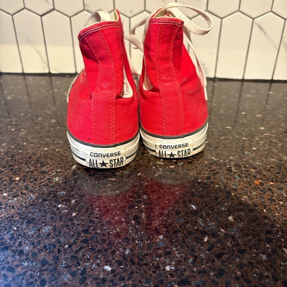 Converse Red High-Top Sneakers, chuck taylor- mens 7, women’s 9 unisex - Picture 7 of 10